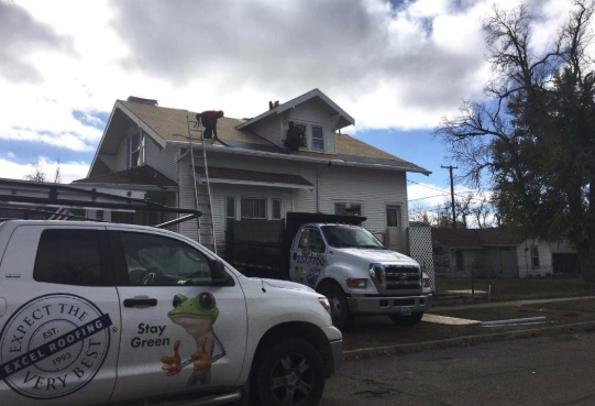 roof flashing on an opening